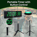 YZ Gym Timer Clock for Home Gym, Fitness Timer with Stopwatch Button, Large Digital Stopwatch Countdown Clock, 12/24H Digital Wall Clock, with Stand