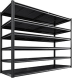 REIBII 84.1" H Garage Shelving, 3500LBS Storage Shelves Heavy Duty, Adjustable 6-Tier Metal Shelving for Commercial, Warehouse, Basement, Garage,Shop, 55.1" W x 25.8" D x 84.1" H