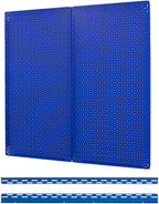 OmniWall Pegboard 2- Panel Side-By-Side Set 32-Inch Tall x 32-Inch Wide Metal Pegboard For Garage & Home Storage Orange