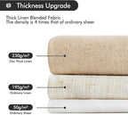 MIULEE Non-See-Through Privacy Linen Curtains 2 Panels, Light Filtering Window Curtains Farnhouse Textured Back Tab Semi Sheer Drapes for Bedroom Living Room, 52 x 72 Inches Long, Light Brown