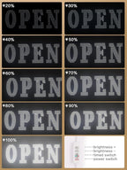 LED Open Signs 30"x10" Ultra Bright Business Hour Sign with Hanging Installation for Window Stores, Hotel, Store, Bar, Retail Shop, Salon, Restaurant