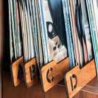 Vinyl Record Dividers, Alphabetical Vinyl Record Storage Dividers A-Z, 26 Record Rack Organization Guides, Album Box Collection Bins for Music Lovers
