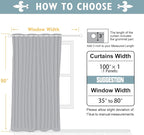 ChrisDowa Room Divider Curtain 90 Inches Long, Wide Blackout Sliding Door Curtain for Bedroom, Room Darkening Privacy Window Curtain for Patio Door (1 Panel Set, Royal Blue, 100 x 90 Inch)
