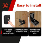 Gate Lock – Secure Keyless Fence Lock and Latch with 2-Way Access – Strong Durable System for Theft Prevention and Home Security, Easy Installation on Wood or Vinyl Gates/Fences (Regular – 2-Pack)