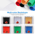 Photo Studio Light Box Photography 32"x32" with 210 LEDs and 6 Colors Backdrops for Product Photography, Foldable Picture Box with Adjustable Brightness 6000-6500K