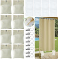 8 Pack Outdoor Curtain Weights, 15oz Outdoor Curtain Sandbag Weighted Bags Drapery Weights Bottom Patio Curtain Weights Bags Holder Clip for Pergola Drapes Cabana Gazebo Garden