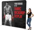 Custom Straight Tension Fabric Display Backdrop, Step and Repeat Backdrops for Events, Trade Show Display Backdrop Booth (Graphic with Stand, 10x10ft Single Sided Print)