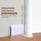 150 inch Retractable Baby Gates 34 inch Tall, Retractable Gate with Reinforced Strip Design to Prevent Crawling Through, 12 FT Extra Wide Retractable Dog Gate for Indoor/Outdoor