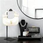Purse Display Stand, 3 Pack Purse Stands for Display, Black Purse Display Heavy-Duty Steel Handbag Display Stand Adjustable Bag Display Stand Holder Purse Rack for Retail, Boutiques, Shop