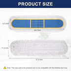 KeFanta 24" Commercial Dust Mop Replacement Heads,3 Pack Reusable Industrial Dust Mop Pads, Washable Cotton Dust Mop Refill for Floor Cleaning & Janitorial Supplies,Only Fits:B0D7MKSZ8N,B0FHHPTZHQ