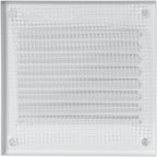Repa Market 4 x 4 Inch Air Vent Cover/White Galvanized Steel Louvered Grill Cover with Mesh Screen/Wall or Ceiling Vent/Durable Flush Mount HVAC Register for Indoor and Outdoor Ventilation
