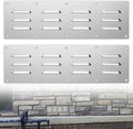 2 Pack Stainless Steel Venting Panel for Grill Accessory Stainless Steel Vent Cover Grill Vent for Masonry Fire Pits Outdoor Kitchen Vent, 15" by 4-1/2"