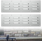 2 Pack Stainless Steel Venting Panel for Grill Accessory Stainless Steel Vent Cover Grill Vent for Masonry Fire Pits Outdoor Kitchen Vent, 15" by 4-1/2"