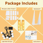 imprsv 3FT Marquee Letters, Moasaic Letters Marquee Light Up Letters for Birthday Wedding Engagement Party Decoration, Large Marquee Letters Kit for Baby Brithday Party, Letter M (Assembly Needed)
