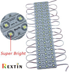 REXTiN Super Bright 200pcs 3 LED Module White 5050 SMD 66-72LM Each Module Waterproof Decorative Light for Letter Sign Advertising Signs with Tape Adhesive Backside