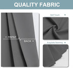 ChrisDowa Blackout Curtains 108 Inches Long for Living Room, Grommet Thermal Insulated Room Darkening Curtains for Bedroom (1 Panel Set, Grey, 52 x 108 Inch)