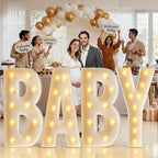 imprsv Marquee Light Up Letters, 4FT Mosaic Letters with Light for Baby Shower Graduation Party Decor, Large N for Engagement Wedding Party Decorations (Need to Assemble)