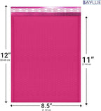 Hot Pink 8.5x12 Inch Poly Bubble Mailers #2 |Self Seal Padded Envelopes | Air Cushioned Bubble Mailer | Usable Size 8.5x11 Inch | 100 Pack Bulk | Waterproof | Lightweight Mailing Shipping Bags