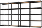 LEVELEVE 5-Tier Heavy Duty Storage Shelving Unit, 2020 lbs Capacity, Adjustable Metal Utility Shelf, 48" L x 18" W x 73" H for Garage, Kitchen, Pantry, Basement, Bathroom, Laundry,4 Pack