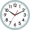 AKCISOT Wall Clock, Modern Small Wall Clocks Battery Operated 12 Inch, Silent Non-Ticking Analog Classic for Office, Home, Bathroom, Kitchen, Bedroom, School(Blue Gray)