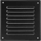 Vent Systems 5 x 5 Inch (Inner) - Pack of 5 - Black Metal Soffit Vent Cover - Durable Square Air Vent Grille with Mesh Screen - Weather Resistant Ventilation Grill - Wall & Ceiling Indoor & Outdoor