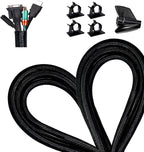 13 1/8ft -1/2 Inch Cord Management Sleeve Braided Split Black Cable Protectors Pet Proof - Braided Self-Wrapping Wire Loom Tube for Desk PC/TV/Computer/Projector/Home Theater/Engine Bay