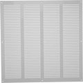 Repa Market Air Vent Cover 16x16 Inch (Outer Dimensions) White Galvanized Steel Louvered Grill Cover with Mesh Screen/Wall or Ceiling Vent/HVAC Register for Indoor and Outdoor Ventilation