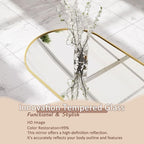 Full Length Mirror, 58" x 18.5" Arched Full Body Mirror Large Standing Floor Mirrors, Mirrors for Bedroom, Bathroom, Living Room Standing or Wall Leaning, Gold