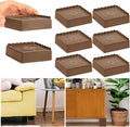 Bed Risers 1 inch, 2 inch, 3 inch, 4 inch Heavy Duty, Adjustable Furniture Riser for Table Desk Couch Sofa Chair Recliner Leg Frame Dorm, Stackable Bed Raisers Blocks (Brown 6 Pack, 1 inch)