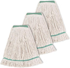 Commercial Heavy Duty Mop Heads Replacement: 3 Packs 20oz Industrial Wet Mop Head for Floor Cleaning - Commercial Products Looped End String Head Refills