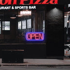 Open Signs for Business,32x16 inch Large Bright Open Sign Neon Led Lighted,Remote Control & Flashing Mode for Window Door Bar Coffee Salon Store,ON/OFF Switch B/Y