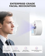NGTeco Time Clock Cloud-Based, TC5 Face Recognition Time Clocks for Employees Small Business, 2.4G WiFi Remote Control Clock in and Out Machine with Software & iOS/Android App, No Monthly Fee
