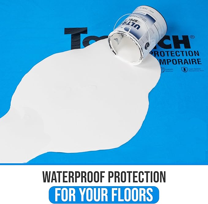Temporary Floor Protection for Renovation, Painting, Construction - 40" x 90 ft, Covers 300 sqft
