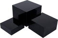 Red Co. Set of 3 Glossy Black Acrylic Cube Display Nesting Risers with Hollow Bottoms