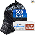 Reli. 16-25 Gallon Trash Bags | 500 Bags | Black | Home, Kitchen | Strong | Garbage