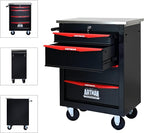 4 Drawer Rolling Tool Chest with Locker, 22.2" D Metal Movable Lockable Tool Cart Box Multi-Functional Hardware Storage Cabinet Box for Warehouse Basement Home Pantry Garage
