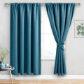 JIUZHEN Blackout Curtains for Bedroom - 60 Inch Extra Wide Thermal Insulated Room Darkening Privacy Soundproof Curtains for Living Room/Dorm Room, Set of 2 Panels, 60 x 72 inches, Stone Blue