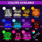 Custom Neon Sign Customizable for Wall Decor, Personalized LED Neon Sign for Wedding Birthday Gift Party Bar Game Bedroom Home Company Logo Business Shop Name Logo Neon Lights up Signs