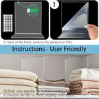 Shelf Dividers for Closet Organization: 12" Tall Acrylic Closet Dividers for Shelves - Clear Free Standing Shelf Separators for Clothing Sweater Purse