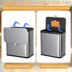 Stainless Steel Sanitary Napkin Receptacle Wall Mounted with 100pcs Trash Bags,Tampon Disposal Bin for Bathroom,Toilet Freestanding or Wall Mounted Trash Can 8x5.1x8.4