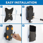Mount-It! Anti-Theft Tablet Wall Mount | Universal Fit Tablet Kiosk Compatible with 7.9" to 11" Ipad and Samsung Tablets | Wall Mounted Secure Kiosk, Black