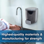PolyJohn PSD1-1001: Wall-Mounted Liquid Hand Soap & Sanitizer Dispenser - Made in USA, Leakproof, Easy Install, UV Fade Resistant, Durable, Accepts Any Generic soap or Alcohol Based sanitizer