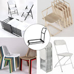 Black Multi-Function Folding Chair Dolly Cart Commercial with 2 Swivel Casters, Storage and Transport Dolly for Plastic Resin and Wood Folding Chairs