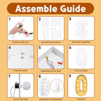 imprsv 4FT Light Up Numbers Letters, Marquee Numbers for 10th 20th 30th Birthday Decorations Anniversary Party Decor, Mosaic Numbers for Balloons Numbers 0, Pre-Cut Foam Board Kit