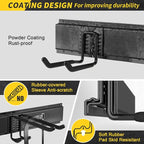 48" Garage Tool Organizer Wall Mount, 440lbs Garden Garage Storage Garage Organization with Adjustable Heavy Duty Hanging Hooks, Yard Rack Hanger System Shovel Rake Broom Ladder Holder, Men Gift