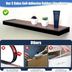 Rubber Edge Trim, Self-Adhesive U Channel Edge Protector for Plywood, Cabinet, 1/2" Wood Edge Banding, Flexible Furniture Repair, EPDM Material, Fit 1/2"(12mm), Length 20Ft, Black Color