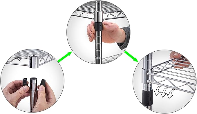 14" Deep x 24" Wide x 34" Height Wire Shelving Kit | 2-Tier | NSF Commercial Storage Rack Unit