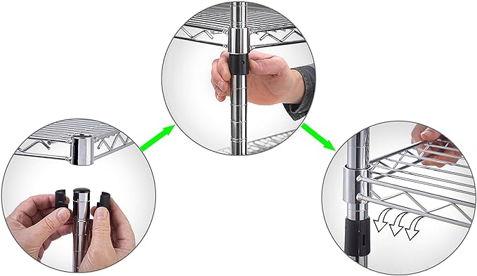 24" Deep x 60" Wide x 74" Height Wire Shelving Kit | 6-Tier | NSF Commercial Storage Rack Unit