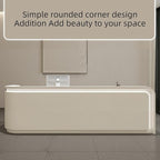 Retail Counter, Salon Reception Room Office Boutique Lobby Checkout Counter, Reception Desk with Counter Hidden LED Lighting, Ships in One Piece, Customized Logo