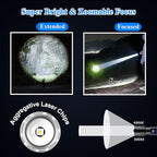 Magnetic Flashlights High Lumens Rechargeable 2 Packs, 990,000L High Lumens Super Bright LED Tactical Handheld Flash Light with 5 Modes, USB C, Zoomable Beam, Digital Power Display, IP76 Waterproof